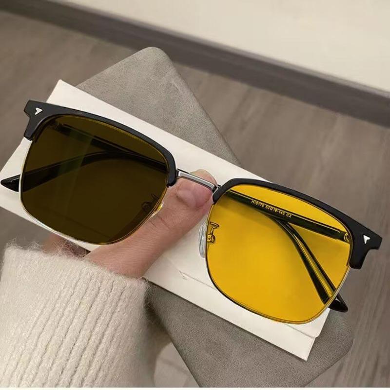 Męskie Biznesowe Fotochromowe Okulary na Krótkowzroczność Luksusowe Designerskie Anty-Niebieskie Światło Zmieniające Kolor Nocne Widzenie Okulary -4.0