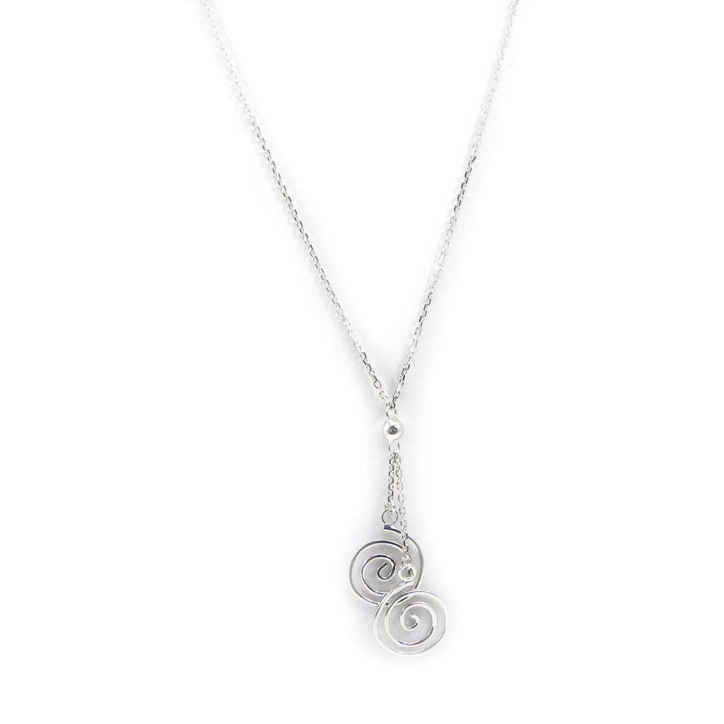 Les Trésors De Lily [G9057] - Silver 'Choreography' Silver Necklace (rhodium-plated) - 40x15 Mm