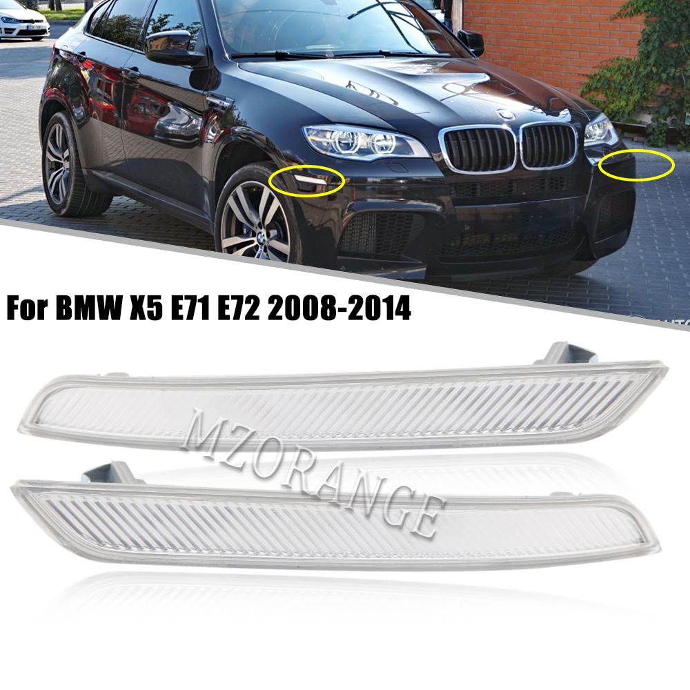 For BMW X6 E71 E72 X5M 2008-2014 Side Marker Light Front Bumper Reflector Lamp Turn Signal Lights Car Accessories 1