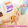 500 Easter Bunny Stickers, Labels Colorful Self-Adhesive Decorative Bunny Patterns For Kids Scrapbook Envelopes Craft Cards