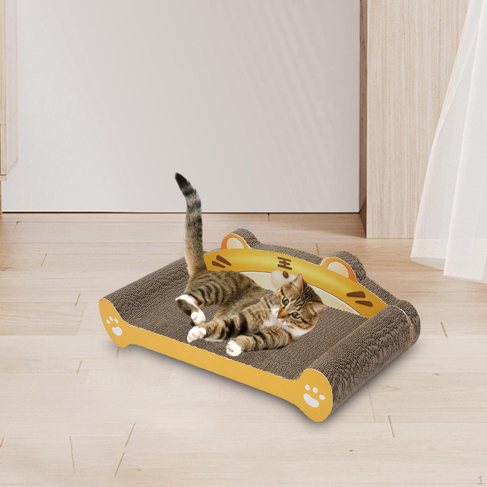 

Cat Scratch Bed Scratcher Cardboard Large Wide Furniture Protector Scratching Board for 50x28x17cm
