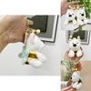 Soft And Cuddly White West Highland Terrier Plush Keychain Perfect For Backpacks