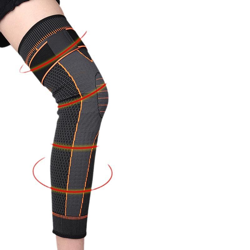 Anti-Slip Compression Knee Pads with Extended Calf Protection for Men and Women - Ideal for Basketball, Running, Cycling, and Cold Seasons