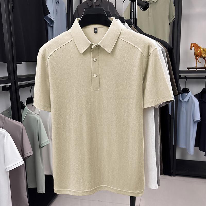 Men's Solid Color Business Casual Short Sleeve Polo Shirt YTMTST7146