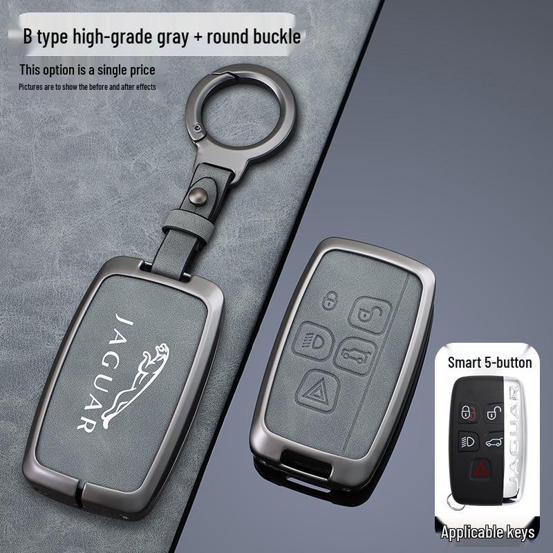 Jaguar Key Case Set for XFL, XEL, E-Pace, F-Pace, F-Type, I-Pace - Protective Shell & Buckle