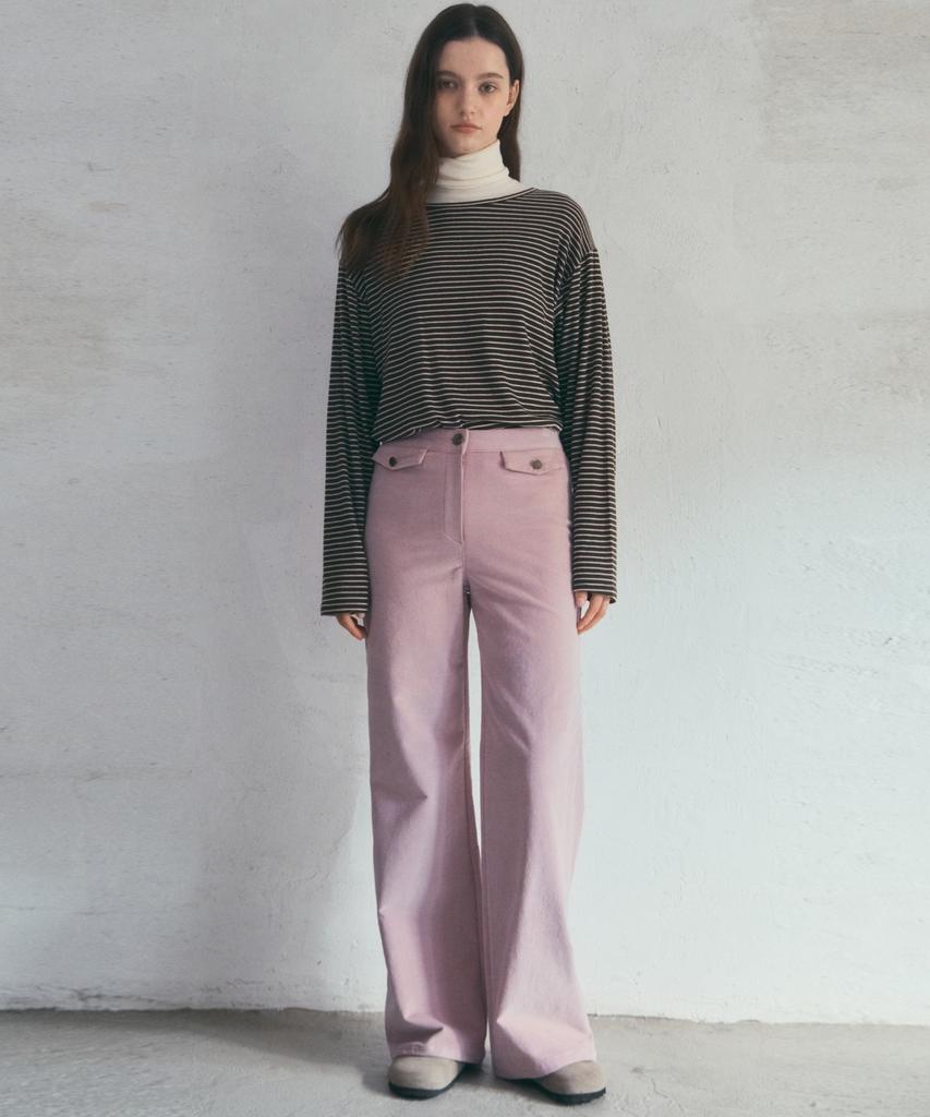 Aueonoseuteljia Twin Flap Corduroy Pants_Vintage Pink(O25-Pt15)