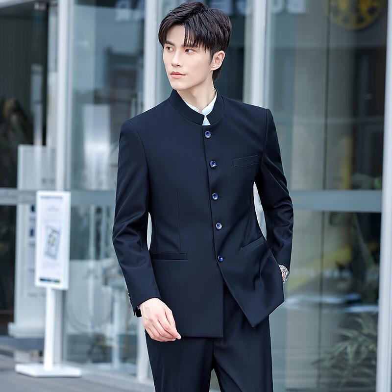 Blazer Traje Zhongshan Teluoman Nuevo Estilo Chino Cuello Alto
