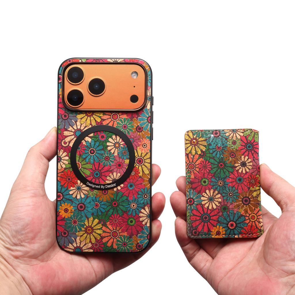 Phone Case for Samsung Galaxy S26 Ultra S25 Edge S24 Plus S23 Fe S21 S20 Note20 Magnetic Red Wine Cork Detachable Card Wallet
