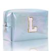 Octagonal Embroidered Letter Makeup Bag Large Capacity Travel Toiletries Storage Bag Handbag Cosmetic Bag Makeup Pouch Organizer