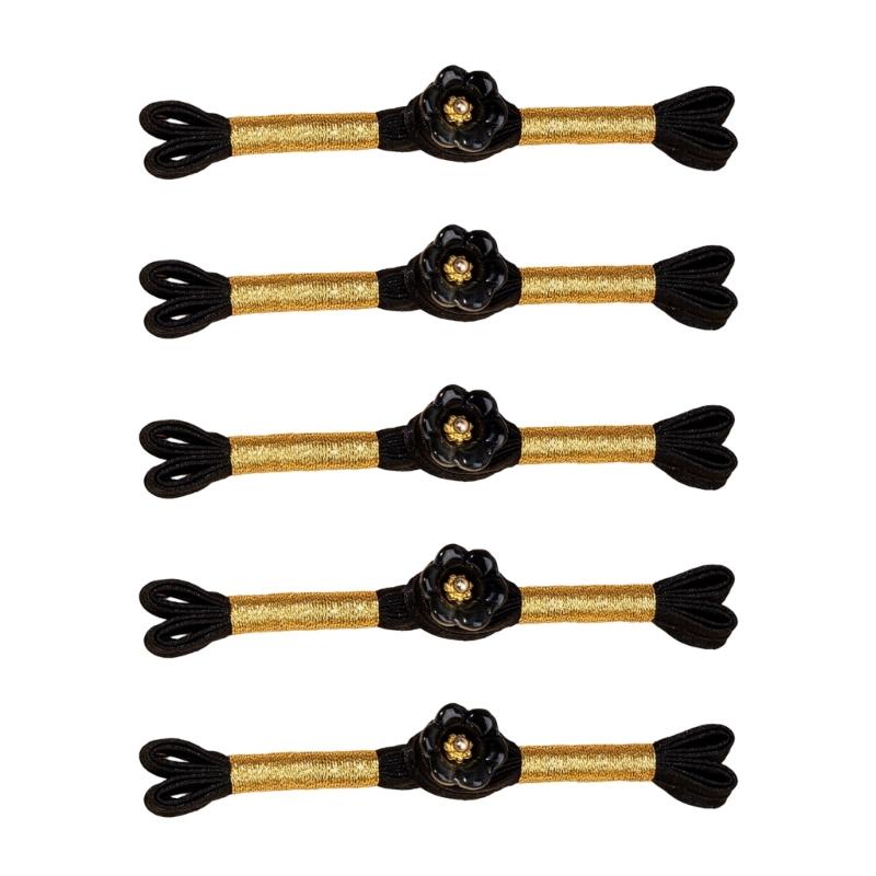 5Pcs Traditional Cheongsam Knot Button Flower Chinese Closures Buttons Sewing Fasteners for Clothing Decoration