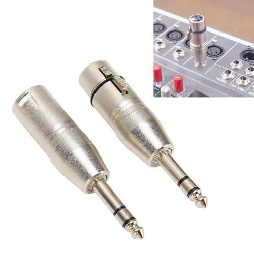 2-Piece TRS to XLR Adapter, Balanced Stereo to XLR Connector