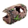 Fish Tank Landscape Wine Barrel Ornament: Aquarium Hiding Cave for Fish & Shrimp - Decorative Resin Craft.