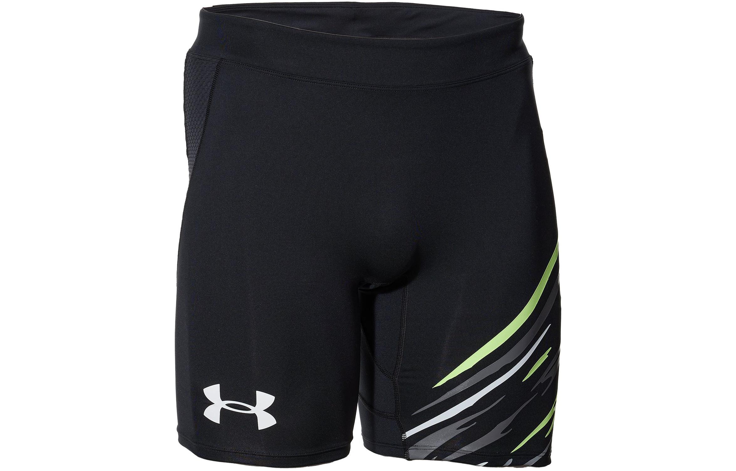 Under Armour Sports Shorts Men s Black/Transforming Green 1381872-002 XL