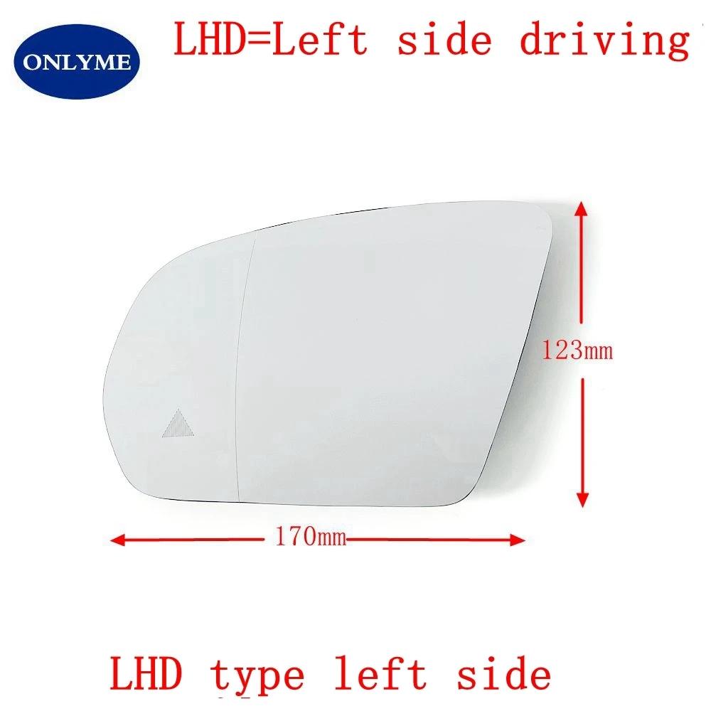 Car Led Warning Blind Spot Heated Mirror Glass for Mercedes-Benz C E S GLC Class W205 W222 W217 W213 W238 2015- LHD RHD