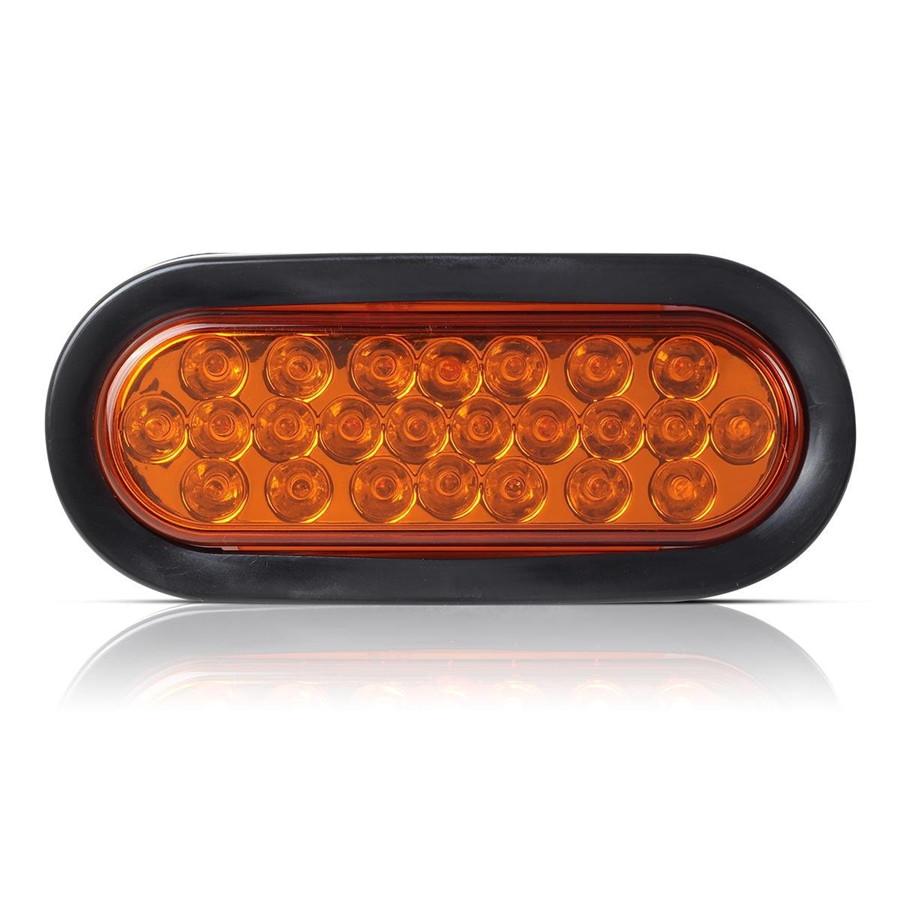Universal 2x Oval Brake Stop Tail Fog DRL Turn Sealed Marker Lights Flush Mount