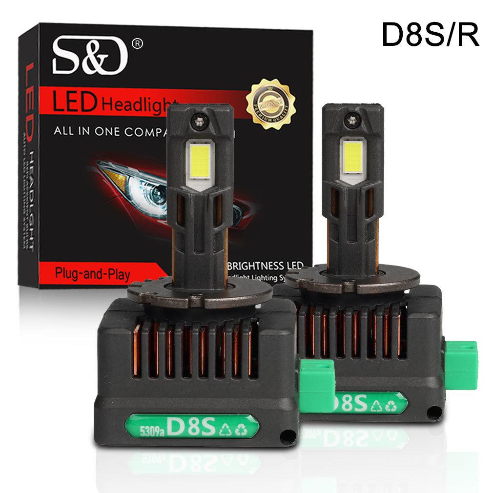 2 Pezzi 60000Lm Lampadine LED per Fari D3S D1S D2S D4S D8S D1R D2R D3R D4R D8R 140W Turbo CSP LED Doppio Tubo di Rame Luci Per BMW Benz Canbus Faro 6500K