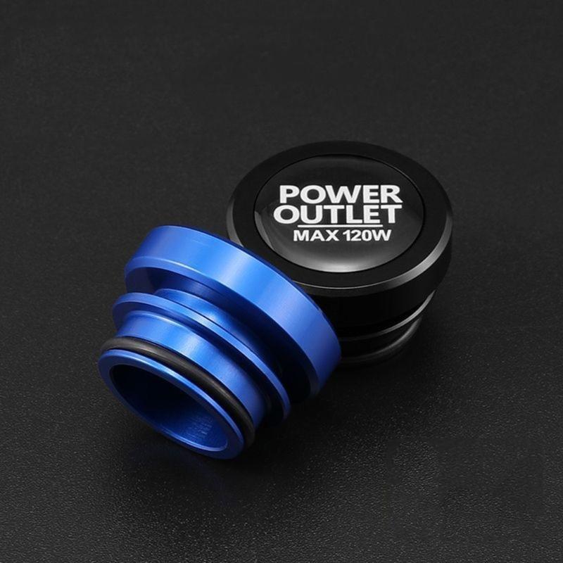 Aluminum Power Socket Plug Cover Caps Car Lighter Outlet Cover Universal Dustproof Caps for Power Port Outlet