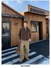 American Retro Suede Short Jacket for Men – Trendy Autumn/Winter Lapel Outerwear