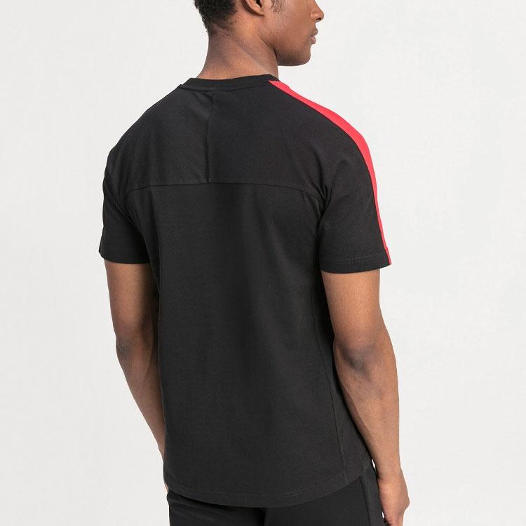 Puma Ferrari Serisi Athleisure Günlük Spor Yamalı Yuvarlak Yaka Kısa Kollu Siyah Erkek 595427-02