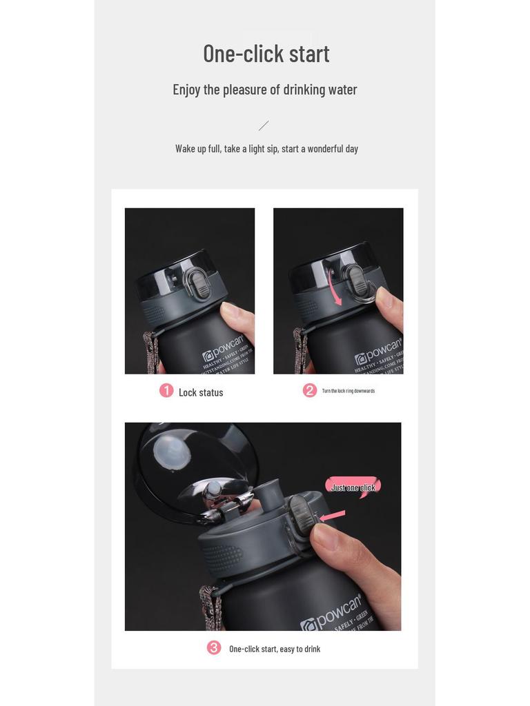 Baokang Portable Plastic Water Cup for Women and Kids - Creative Outdoor Sports Travel Bottle