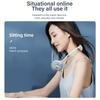 1PC Neck Cooling Fan USB Rechargeable Mini Portable  Outdoor Folding Neck Dual Ceiling Fan 3-speed Adjustable For Outdoor Indoor