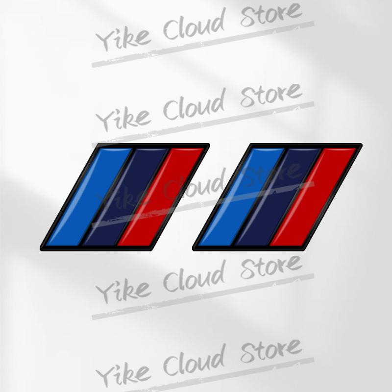 2Pcs German French Italian National Flag Tricolor Flag Emblem Car Styling 3D Metal Badge Body Side Trunk Self Adhesive Stickers