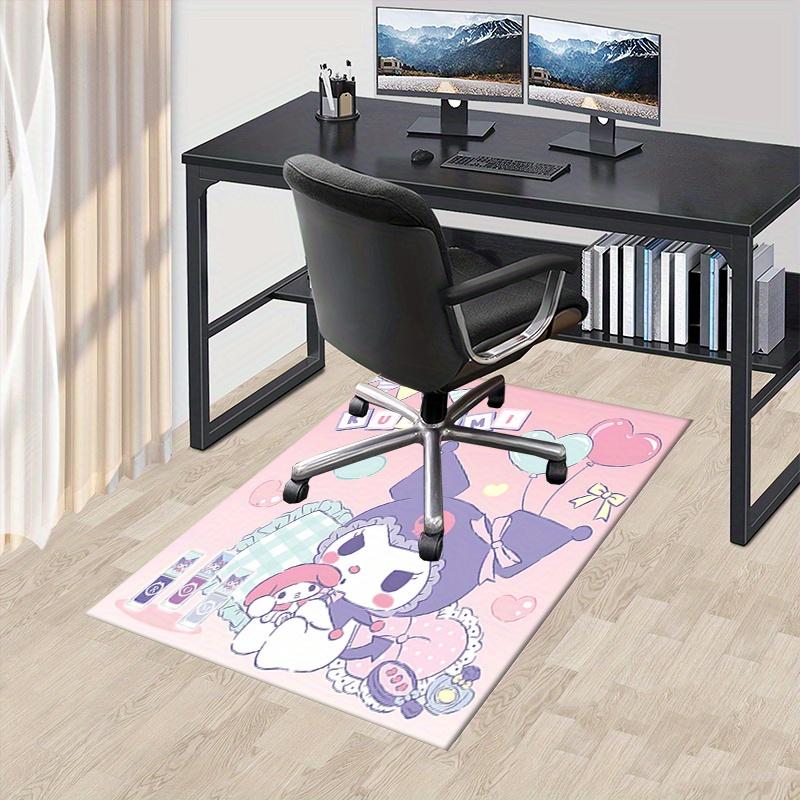 Office Rug Kuromi, Pastel Anti-Slip Rug, Machine Washable for Living Room, Bedroom, Office, Multiple Sizes, Bedroom Mat, Decorative Mat, Durable Mat,
