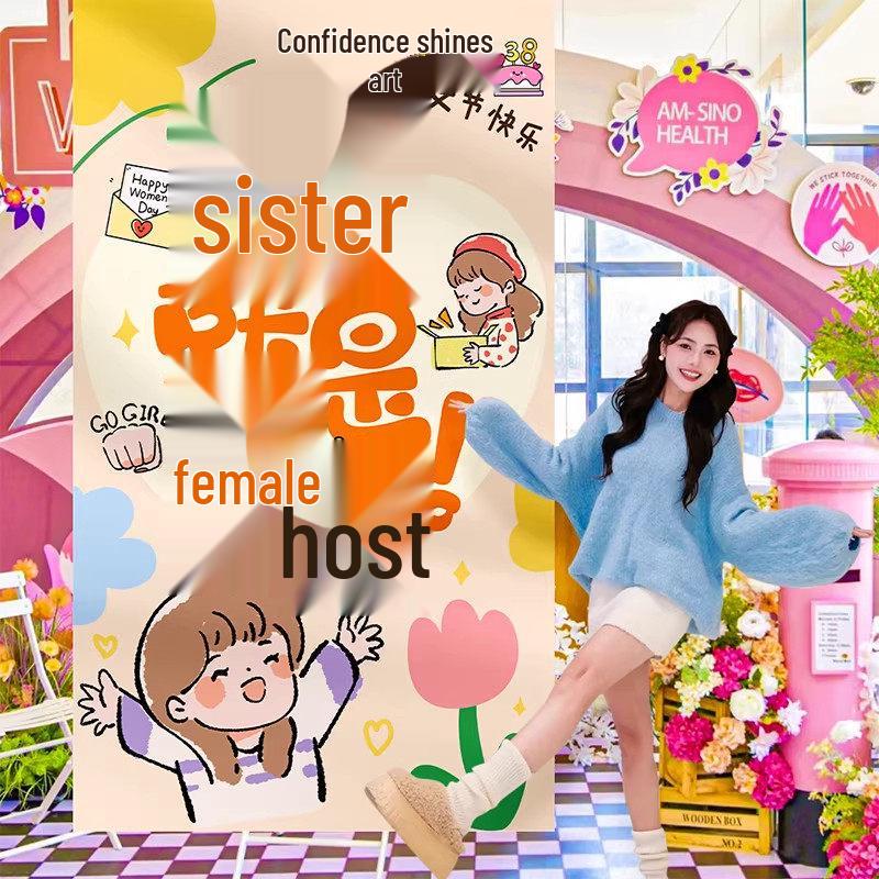 Women's Day Goddess Background Hanging Cloth for Photography & Decor - March 8th Celebration Theme