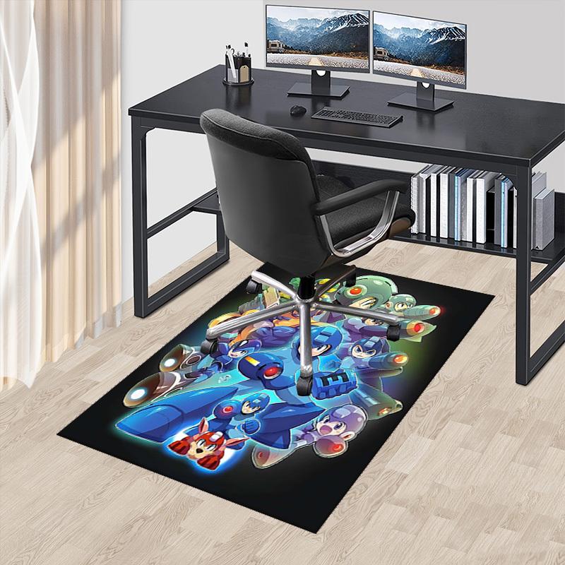 

1pc Mega Man Anime Cartoon Design Office Chair Mat Non-Slip Carpet for Home Decor, Living Room, Bedroom, Game Room - Perfect Gift for Fans.Y013 60cm by 90cm