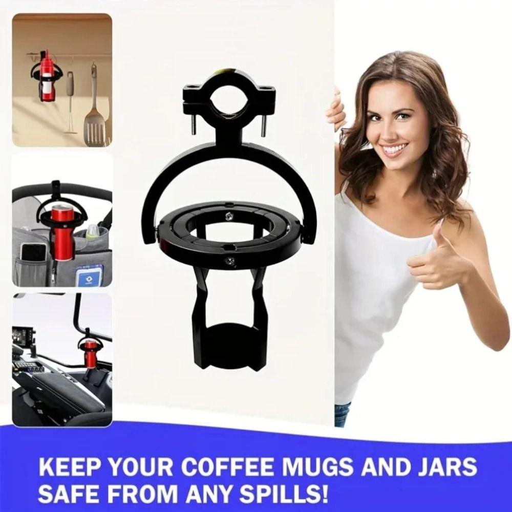 Adjustable Clip Drink Holder Space-Saving Leveling Cup Holder 3D Gyroscopic Cup Holder  Bicycle