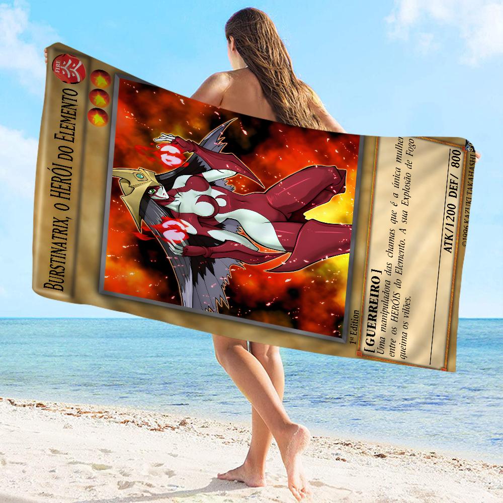 

Yu-Gi-Oh MONSTER CARD Towel Microfiber Beach Towel Absorbent Quick dry Soft Yoga Swimming Resort Mountain Climbing Towel W30*H60(CM)
