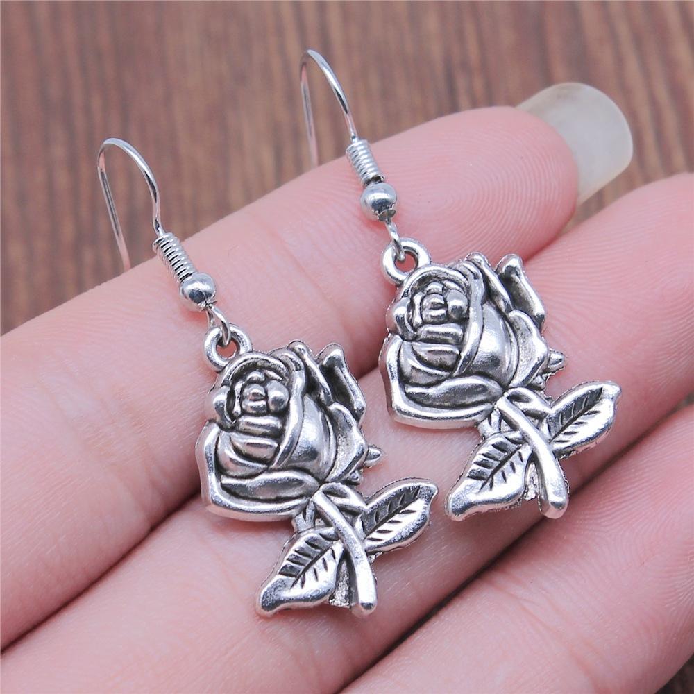 54 Styles Vintage Fashion Women Jewelry Flower Dangle Earring Drop Jewelry Accessories For Women Sunflower Rose Daisy Earrings