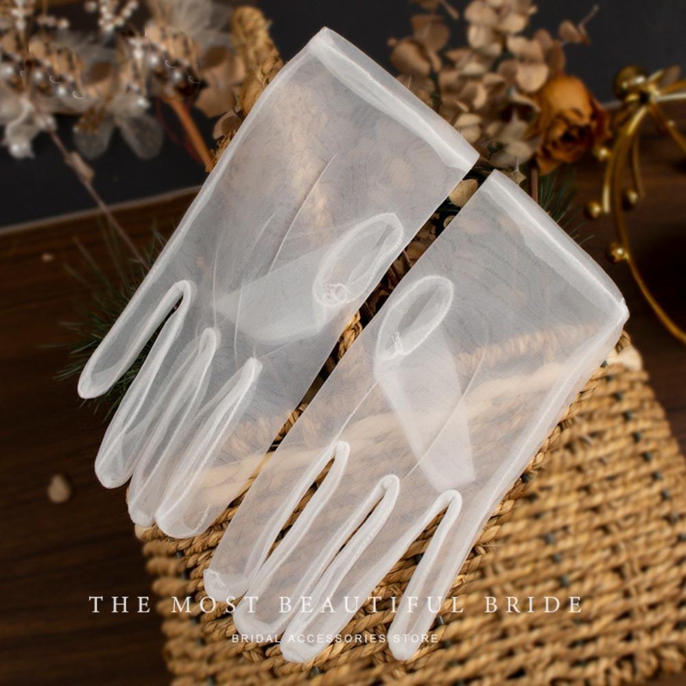 Party Dress Wedding Bridal Gloves Sexy Bridal Gown Mittens New Lace Gloves Lady 6