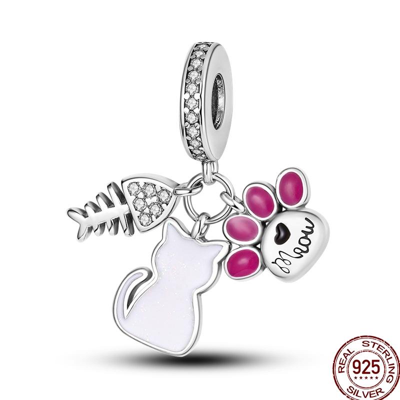 Originalcoppercute Pets Charms Animals Dog Unicorn Beads Pendant Fit 3Mm Bracelet Diy For Women Fine Jewelry Gift