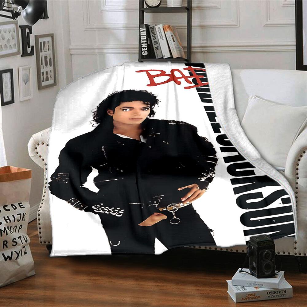1pc Michael Jackson Performance Flannel Blanket,Ultra Soft Warm Plush Throw for Home Bedroom Bed Sofa Cover Camping Picnic gift Y72411