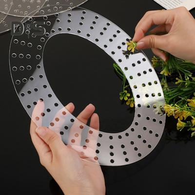 Kranzrahmen, runde Kranzbretter aus Acryl mit Löchern, durchsichtige Blumenreifen-Ring-Kranzformbretter für die DIY-Girlandenherstellung