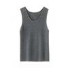 German Yangzi Wool-Blend Slim Knit Vest Round Neck Thin Camisole Base Layer Shirt