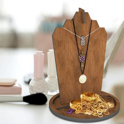 Portagioie in Legno Porta Collane Installazione Semplice Espositore Multiuso per Gioielli Organizzatore Collane Anelli