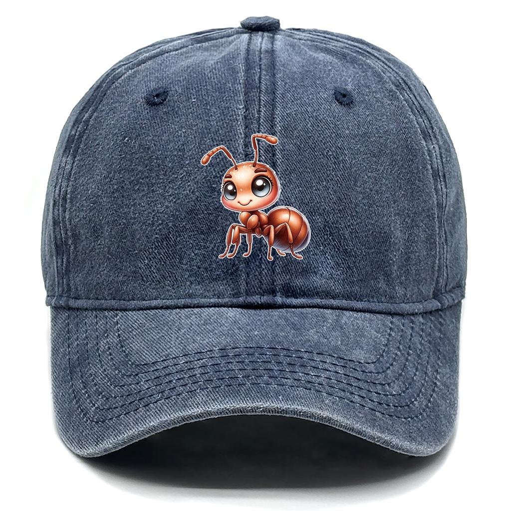 Unisex Snapback Baseballkappe Niedliche 3D Ameisen-Aufdruck Sportkappe Gemütlich Nicht elastisch Verstellbar Sonnenhut Perfekt für Geschenke Einheitsgröße