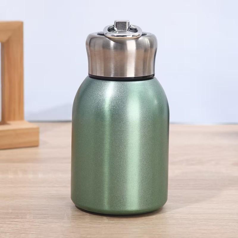 Stainless Steel Vacuum Insulated Travel Mug 300ml With Handle Loop Portable Double Wall Cup Outdoor Office School Stainless Steel 300ml верде