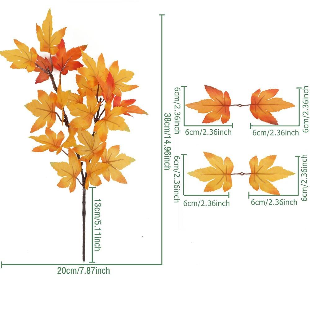 2PCS Fabric Artificial Maple Leaf Fallen Style Maple Leaf Bouquet for Wedding Decor