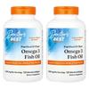 Doctor's Best Purified & Clear Omega-3 Fish Oil 2000mg Marine Softgels, 120 Count (Twin Pack)