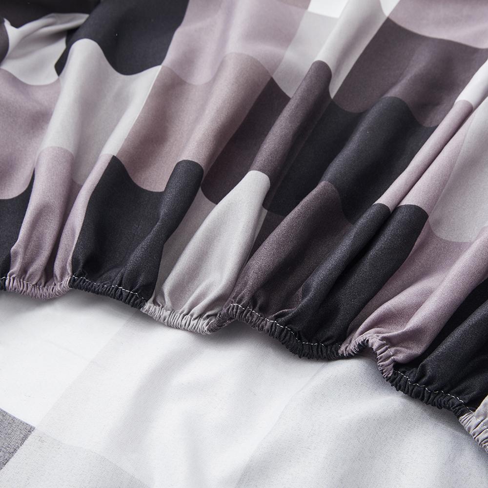 Colorful Plaid Fitted Sheet Twin Queen 3Pcs Geometric Grid Bed Sheet Set Microfiber Lattice Checkerd Bed Sheets - Deep Pocket