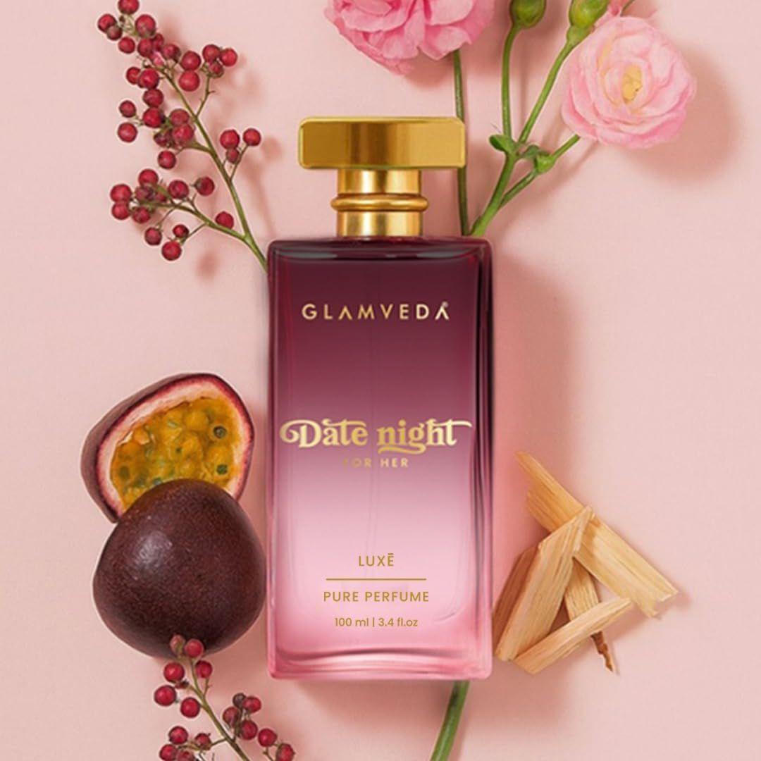 

Glamveda Luxury Date Night Long Lasting | Perfume for Woman 100ml | Gifts for Woman | with Blackberry, Pear, Rose, Musk 100ML
