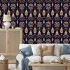 Boho Navy Blue and Indigo Wallpaper for Living Room and Bedroom 50x1000