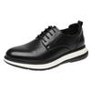 Men's Trendy Casual Leather Shoes, Fashionable Lace-Up Business Shoes with Non-slip Sole, Dress Shoes for Office Work Daily Wear