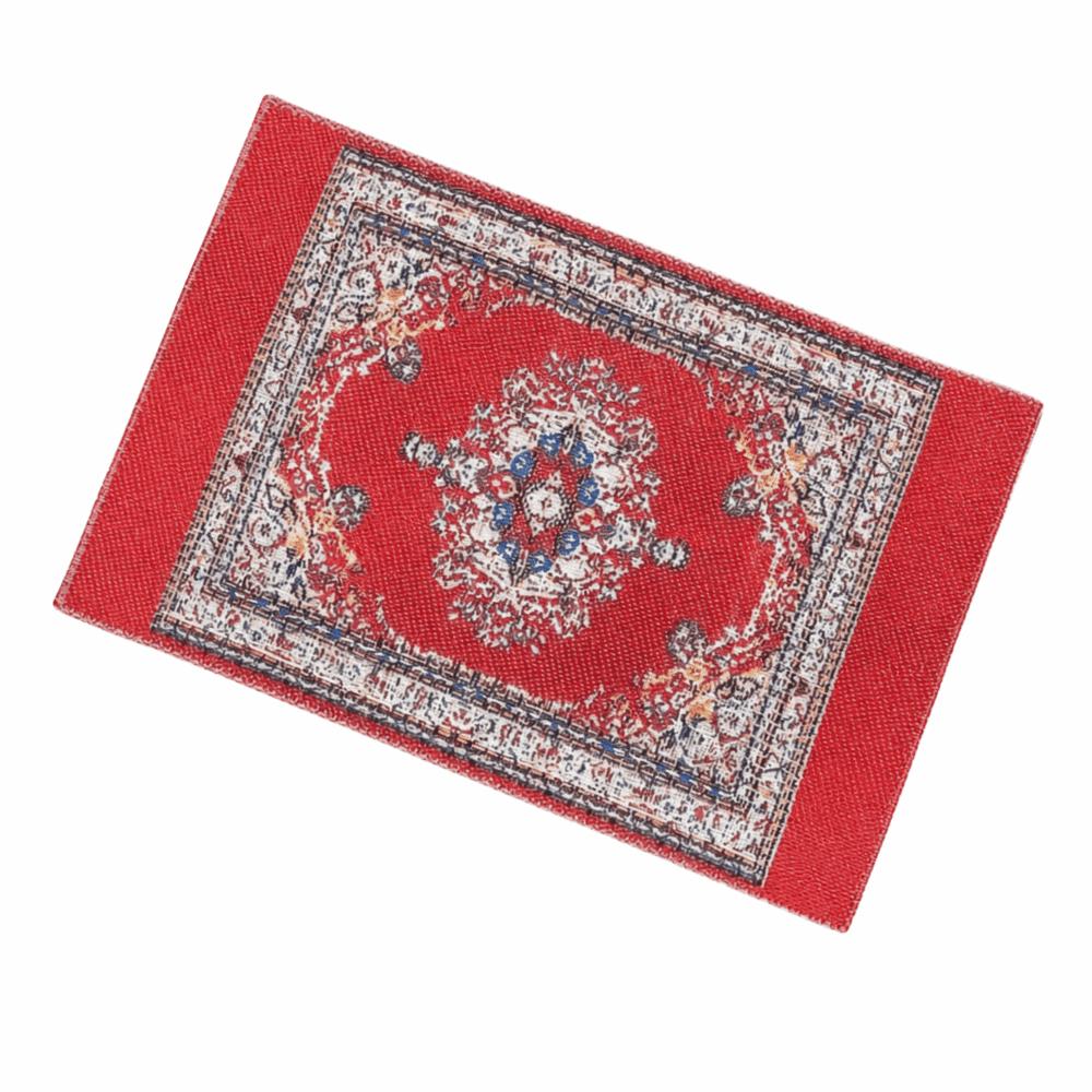 Floral Pattern Doll Dollhouse Rug Multicolor Miniature Weaving Mat Mini Floor Coverings Dollhouse