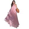 Set Vestito Vacanza Mare Francese Super Fatata Top con Spalline Gonna Pieghettata Vestito Due Pezzi