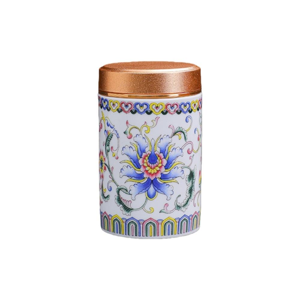 Aufbewahrungsdose Keramik Leer Teedose Mini Chinesischer Stil Teebehälter Vielseitig Exquisit Teeverpackungsbox Zuhause/Büro/Reisen