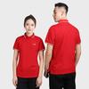 Li-Ning Solid Color Breathable Quick-Dry Sports Straight-Cut Polo Shirt Unisex Tops Red APLT121-3